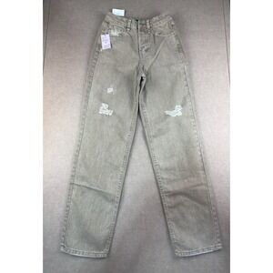 Wild Fable Jeans Women's 00 Light Brown High Rise Straight EasyRigid Stretch‎